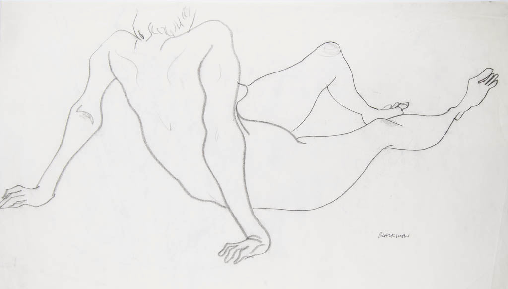 Charles Blackman 'Nude lying down'