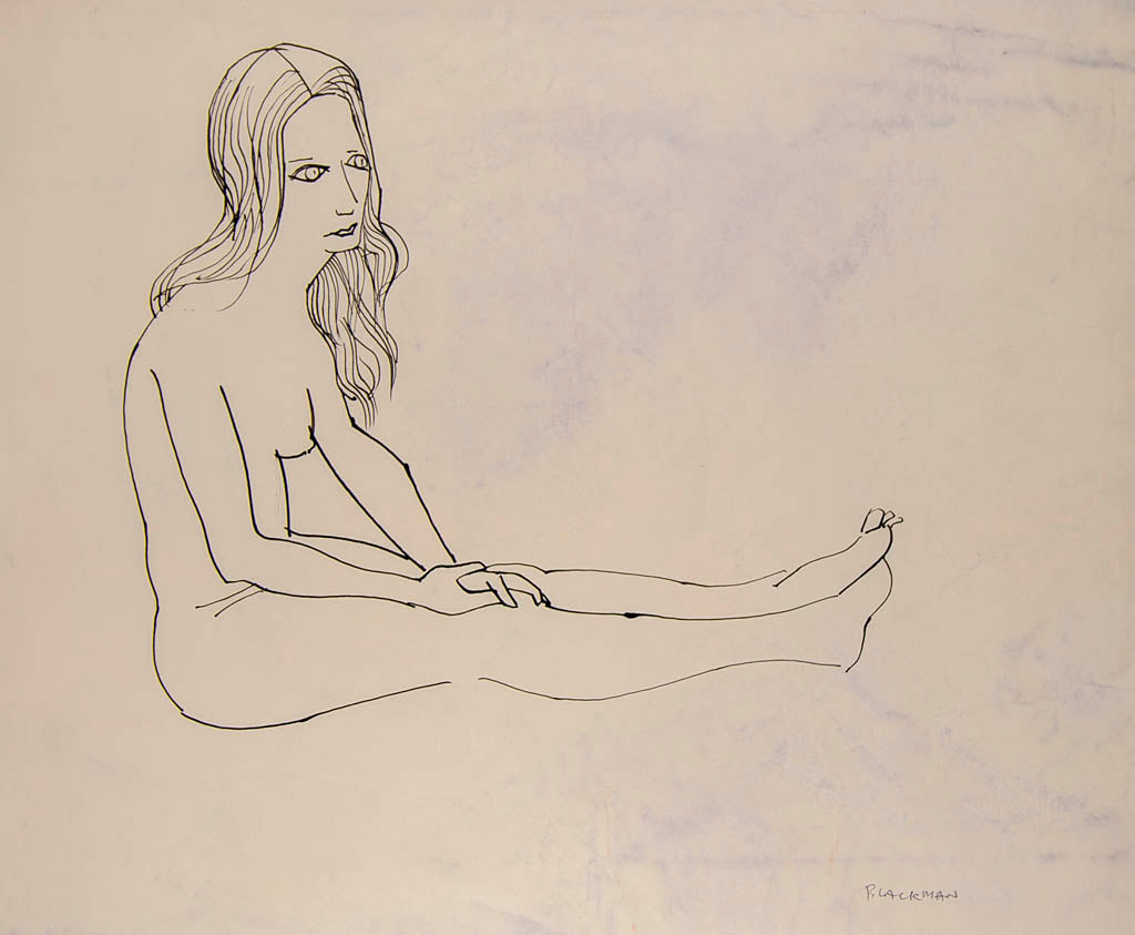 Charles Blackman 'Nude sitting'