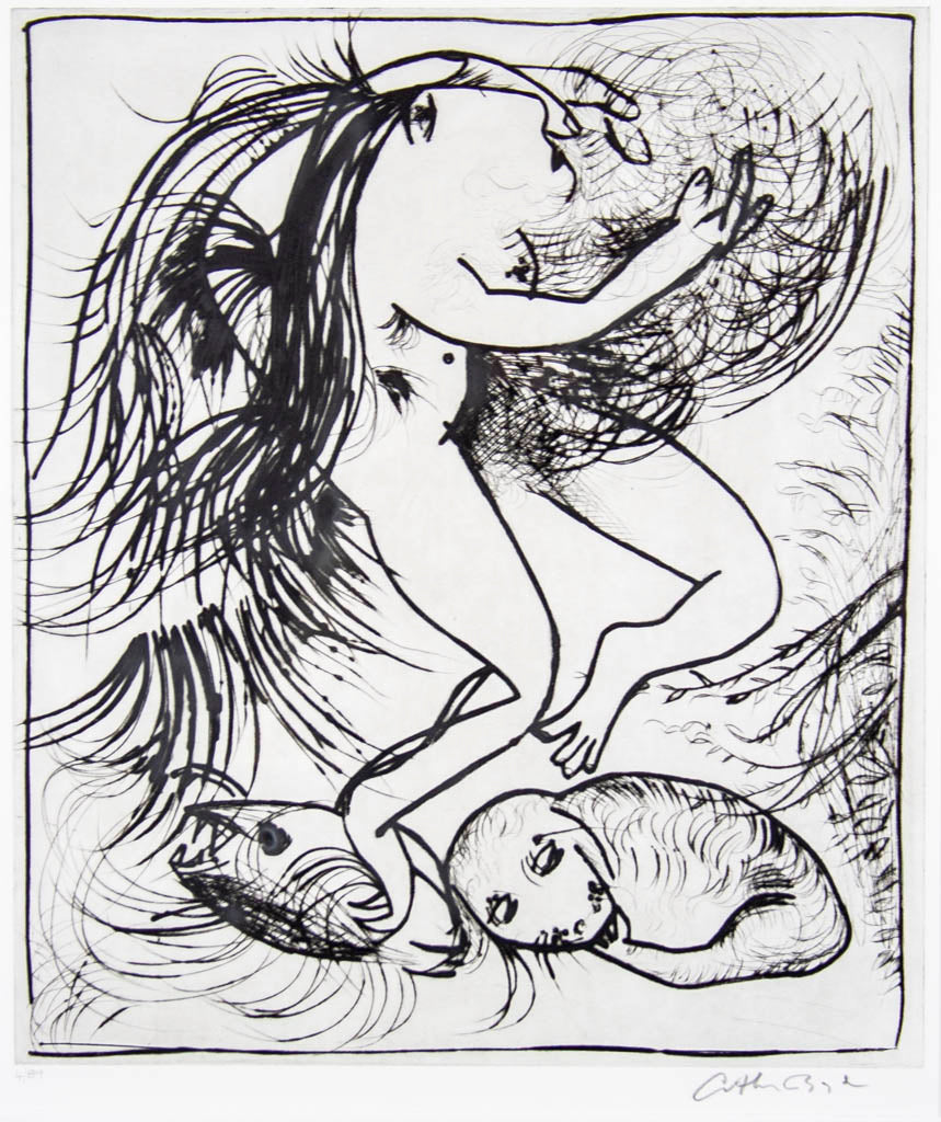 Arthur Boyd 'Nude Figure with Cloud and Beasts'