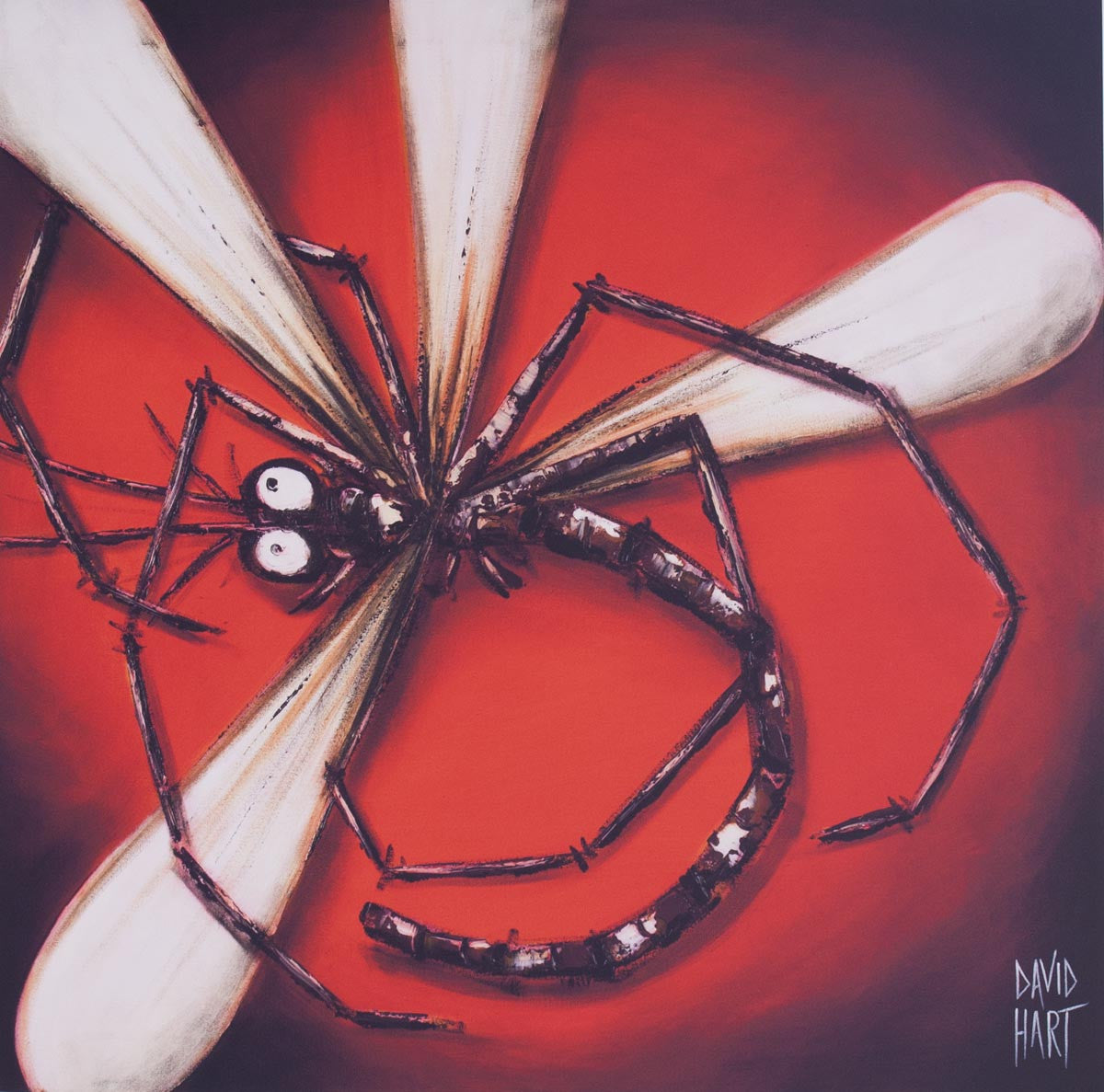 David Hart 'Red Dragonfly' - Giclee print on paper