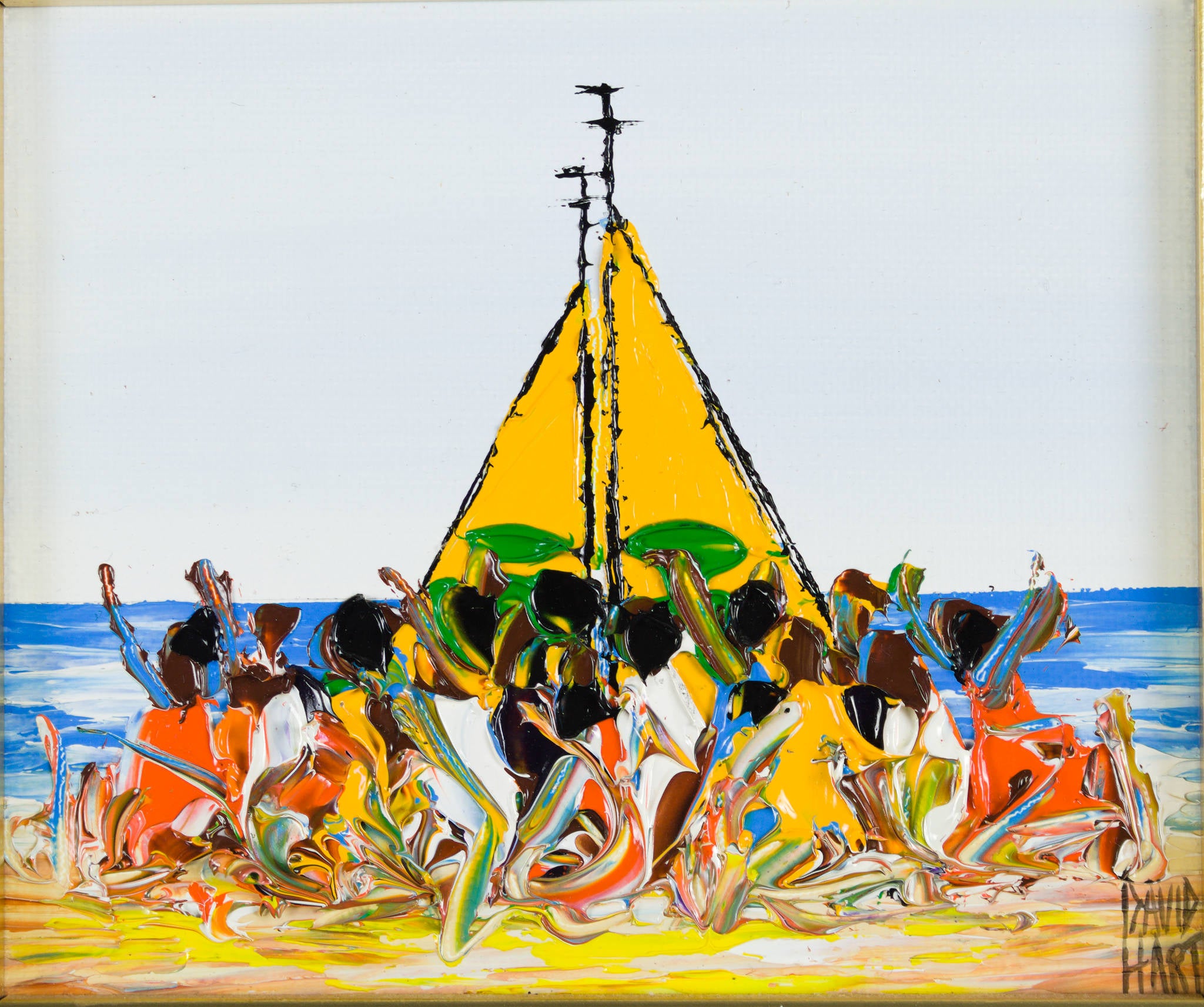 David Hart 'Untitled (Golden Sailboat)'