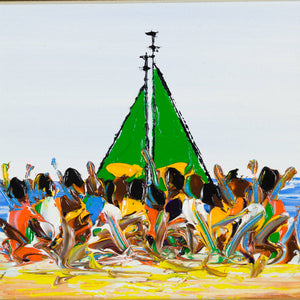 David Hart 'Untitled (Green Sailboat)'