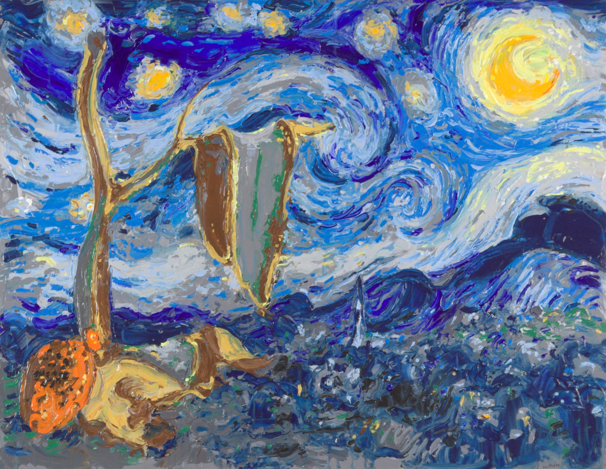 Philippe Le Miere 'Study for After Vincent Dali van Salvador Gogh - The Persistence of the Starry Night Memory'