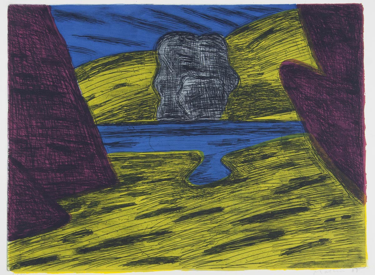 Jeffrey Makin 'Untitled (Abstract Landscape)' - Etching on paper