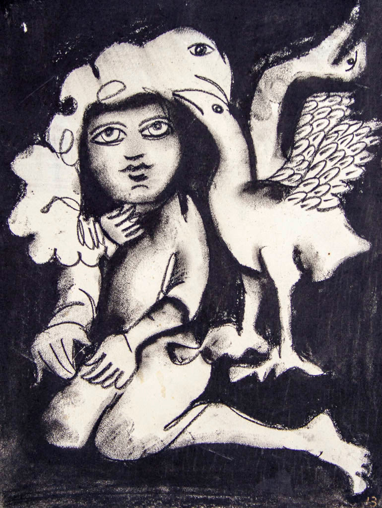 Mirka Mora 'Girl and Bird'