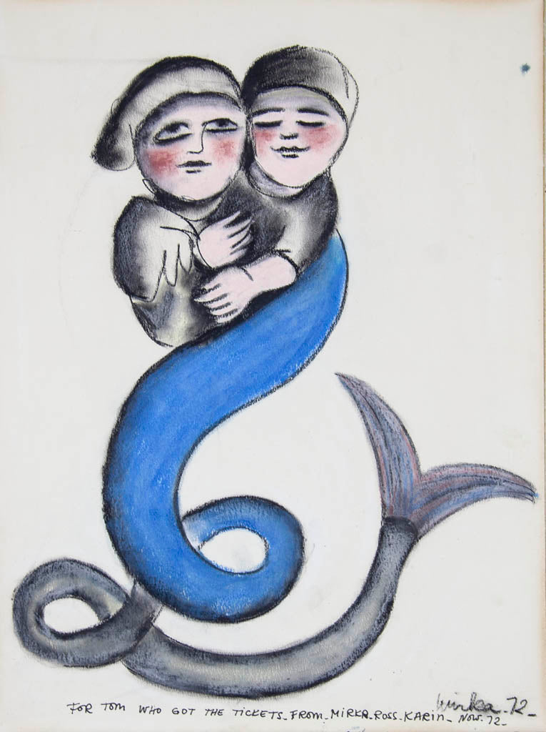 Mirka Mora 'Lovers The Merboy and Mermaid, half boy, half fish'