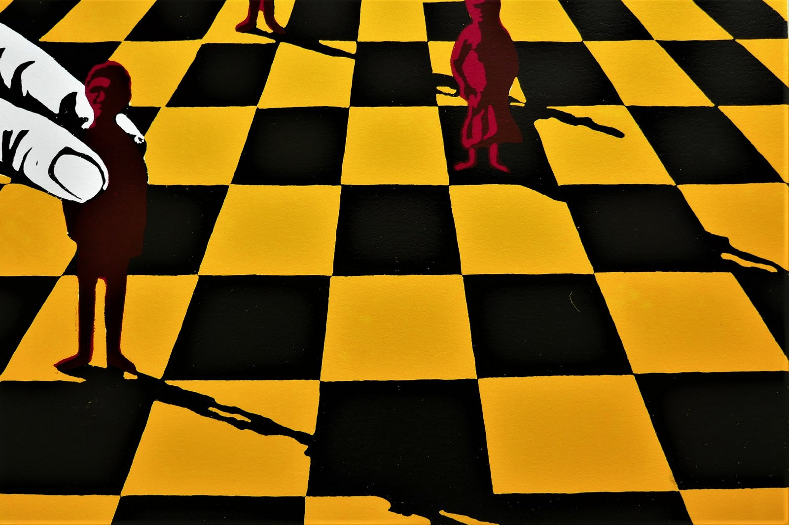 Lin Onus 'Pawns—Yellow'