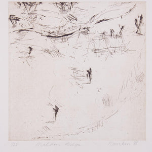 David Rankin 'Maldon Ridge' - etching on paper