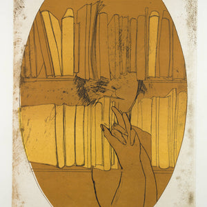 George Baldessin 'Personage, Windows & Books'