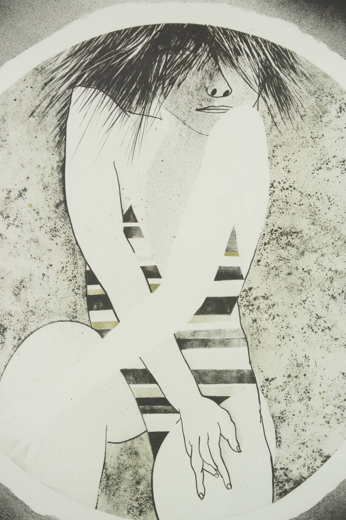 George Baldessin 'The Bather I (Black and White)'