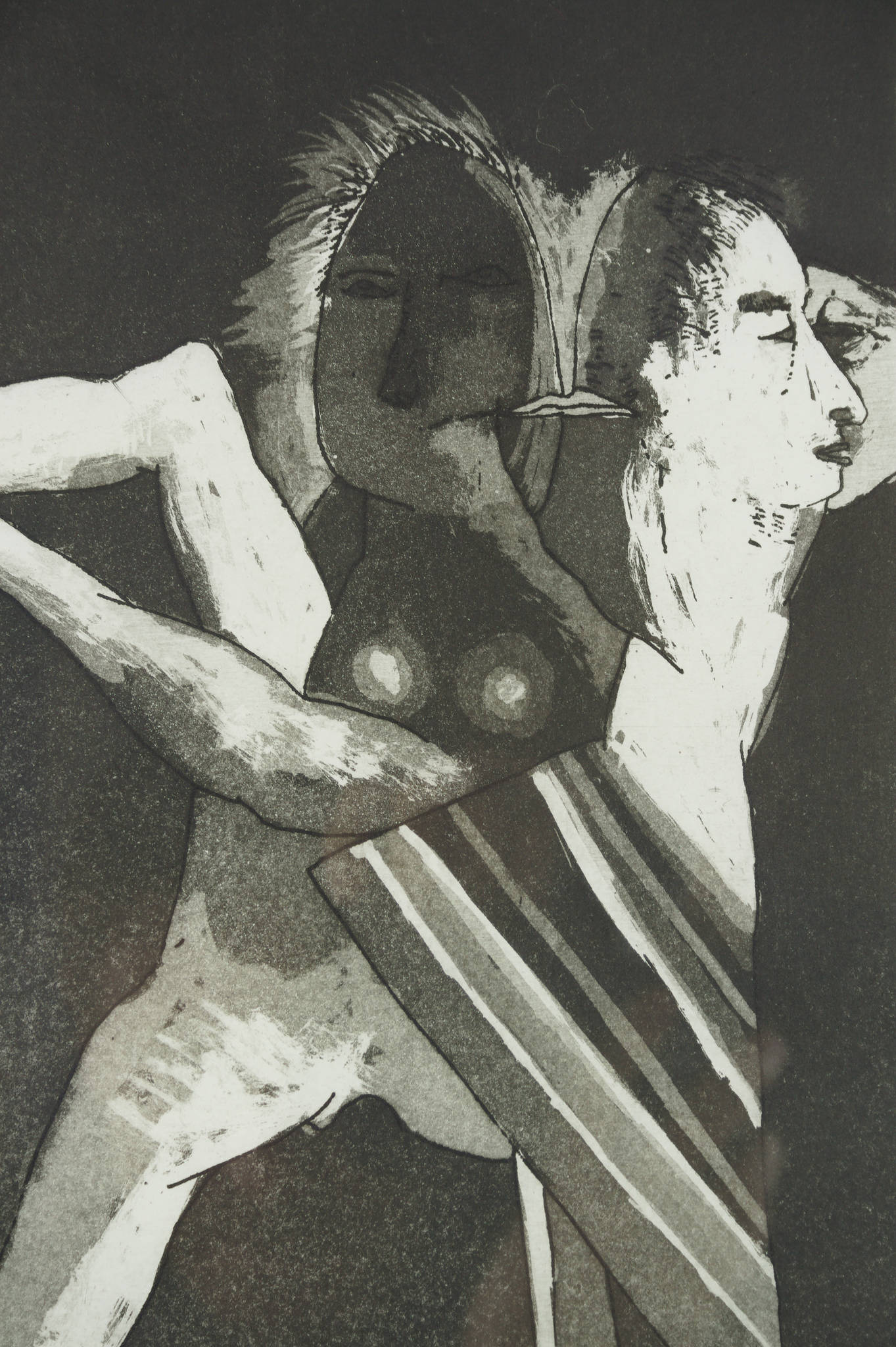 George Baldessin 'Striped Costume or The parlour any evening'