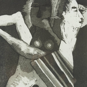 George Baldessin 'Striped Costume or The parlour any evening'