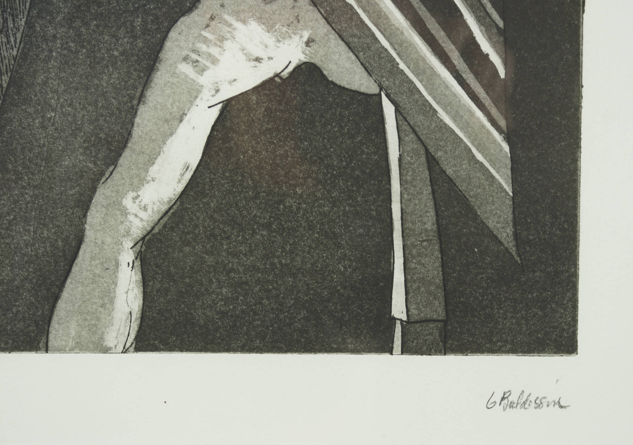 George Baldessin 'Striped Costume or The parlour any evening'
