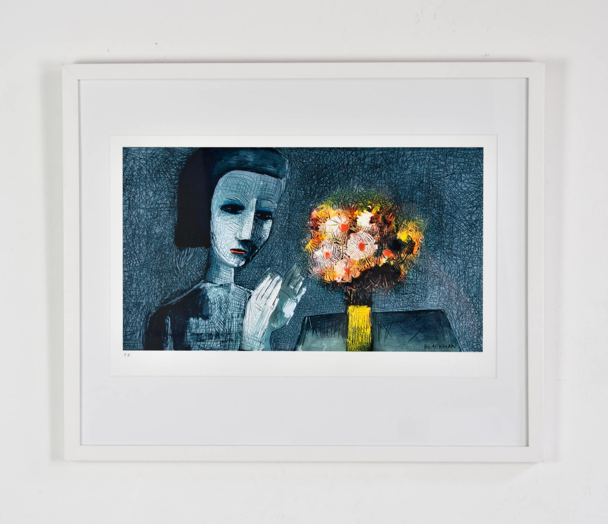 Charles Blackman 'Girl with Flowers'