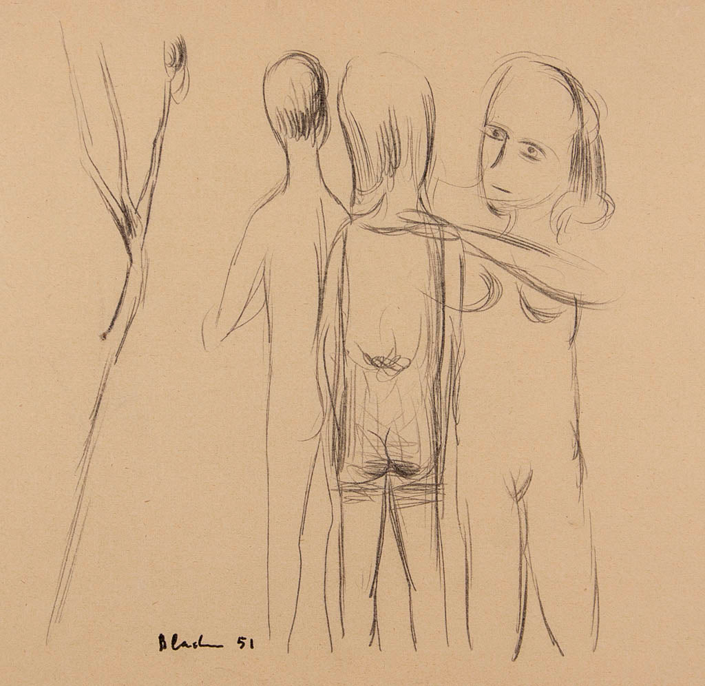 Charles Blackman 'Three Figures'