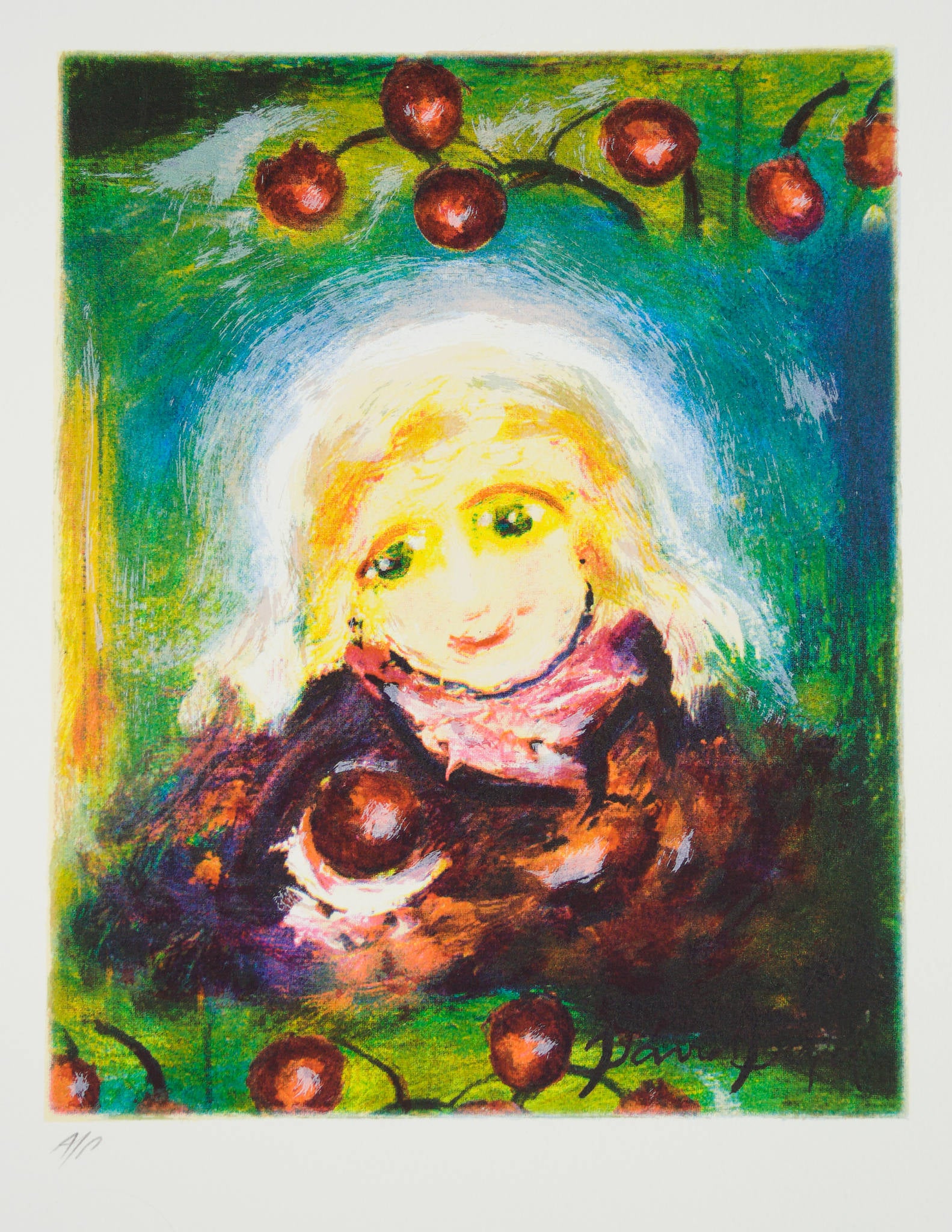 David Boyd 'Child Picking Fruit II'