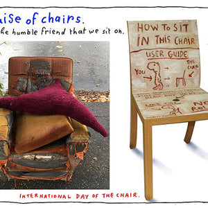 Michael Leunig 'Untitled (How To Sit In This Chair)'