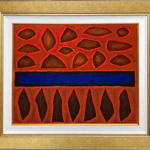 John Coburn 'Red Landscape with Blue Centre'