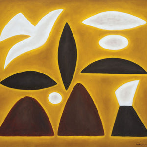 John Coburn 'Yellow Landscape with White Bird'