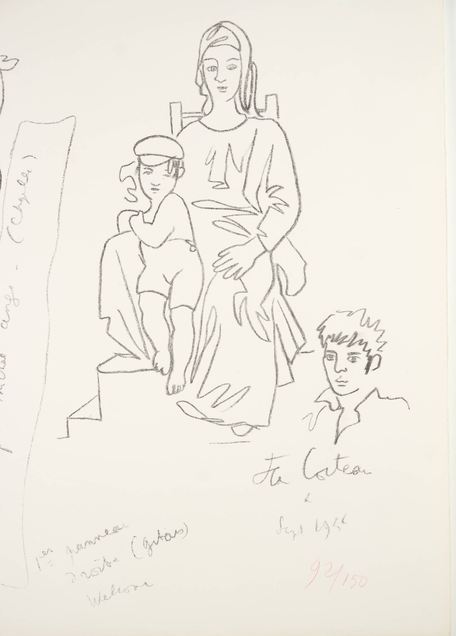 Jean Cocteau 'Etude d’apres Michel Ange (chapelle)'