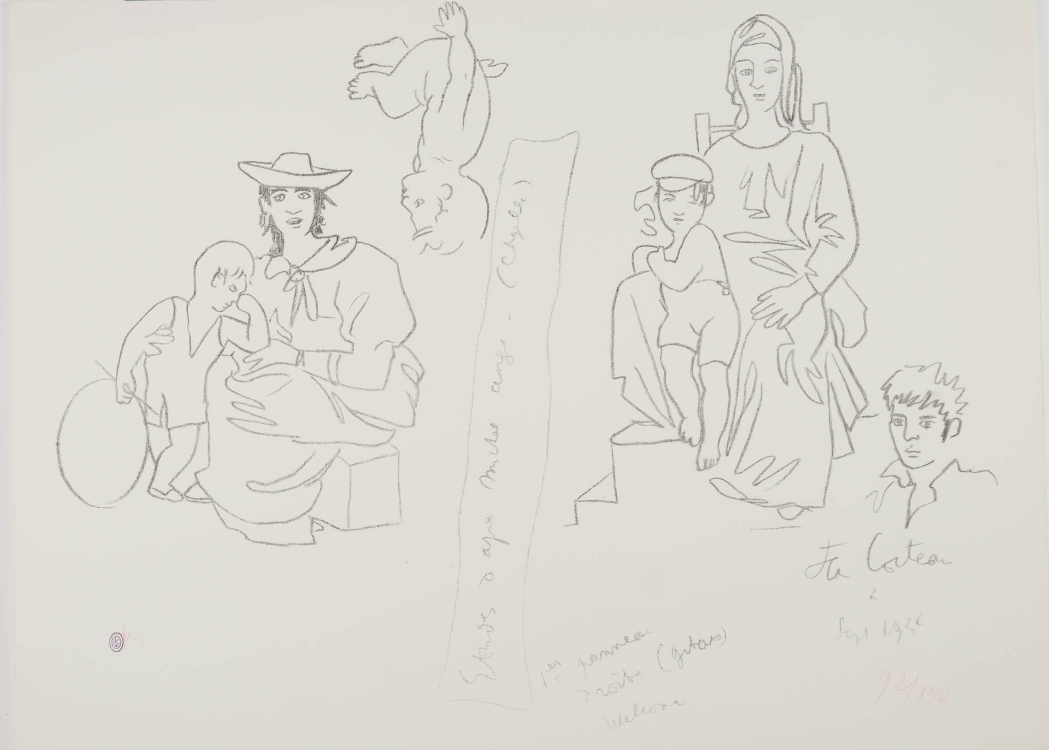 Jean Cocteau 'Etude d'apres Michel Ange (chapelle)' – Art and