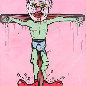 Adam Cullen 'IRA (clown on a crucifix)'