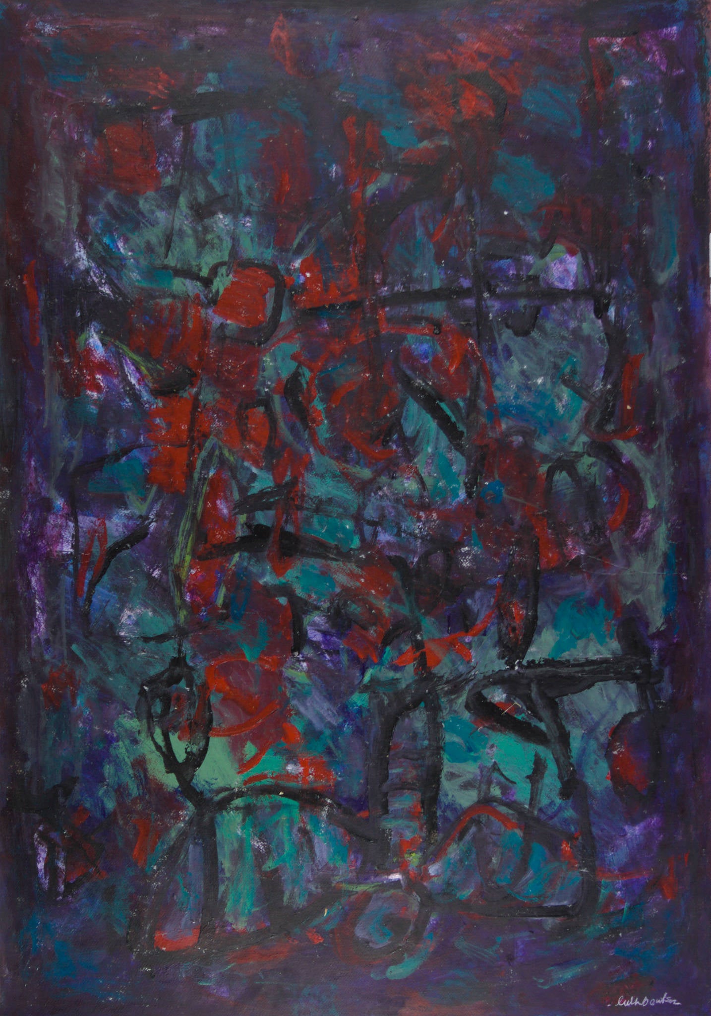 Arch Cuthbertson 'Untitled (Gestures in Crimson)'