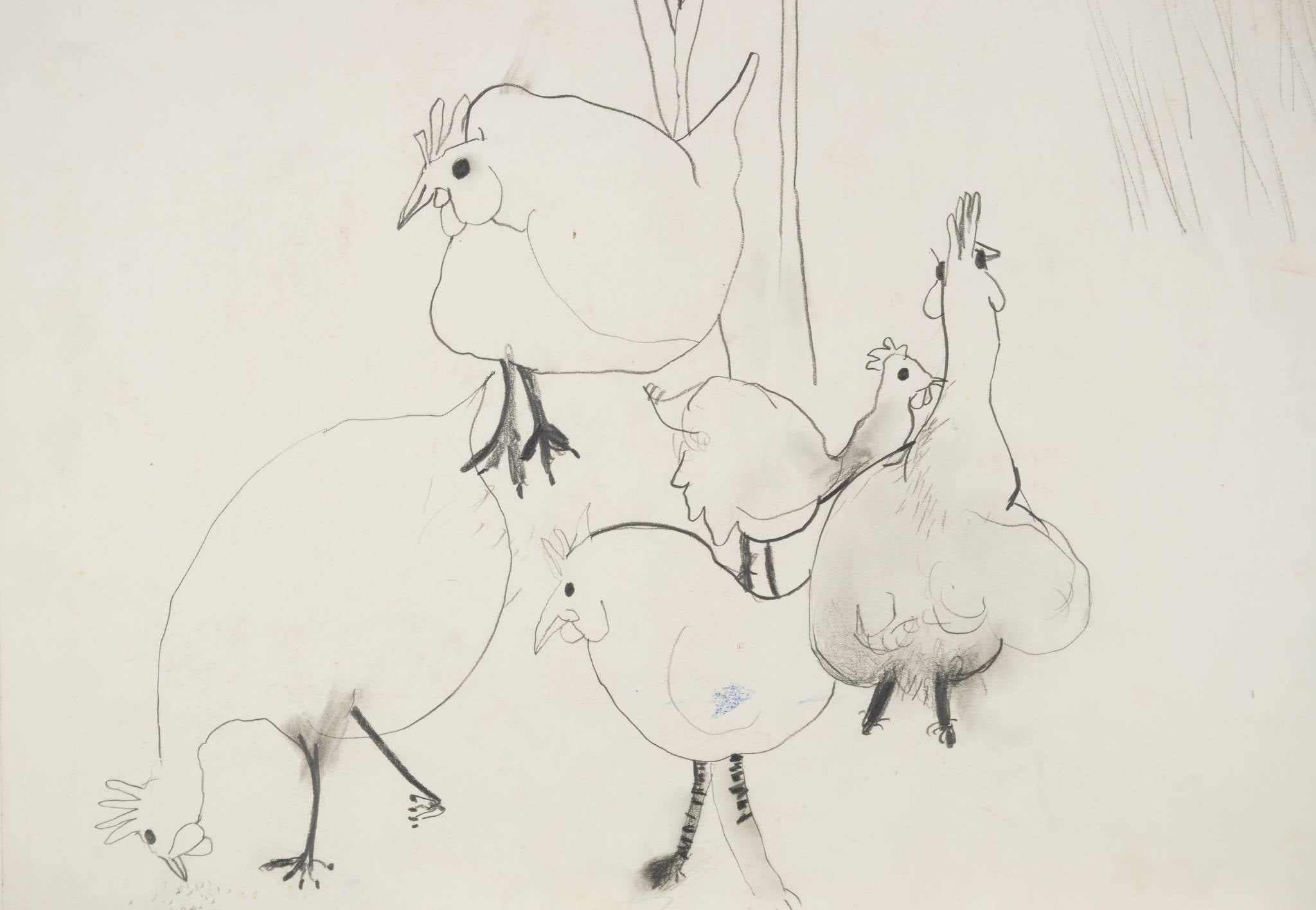 Anne Marie Hall 'Untitled (Chickens)'