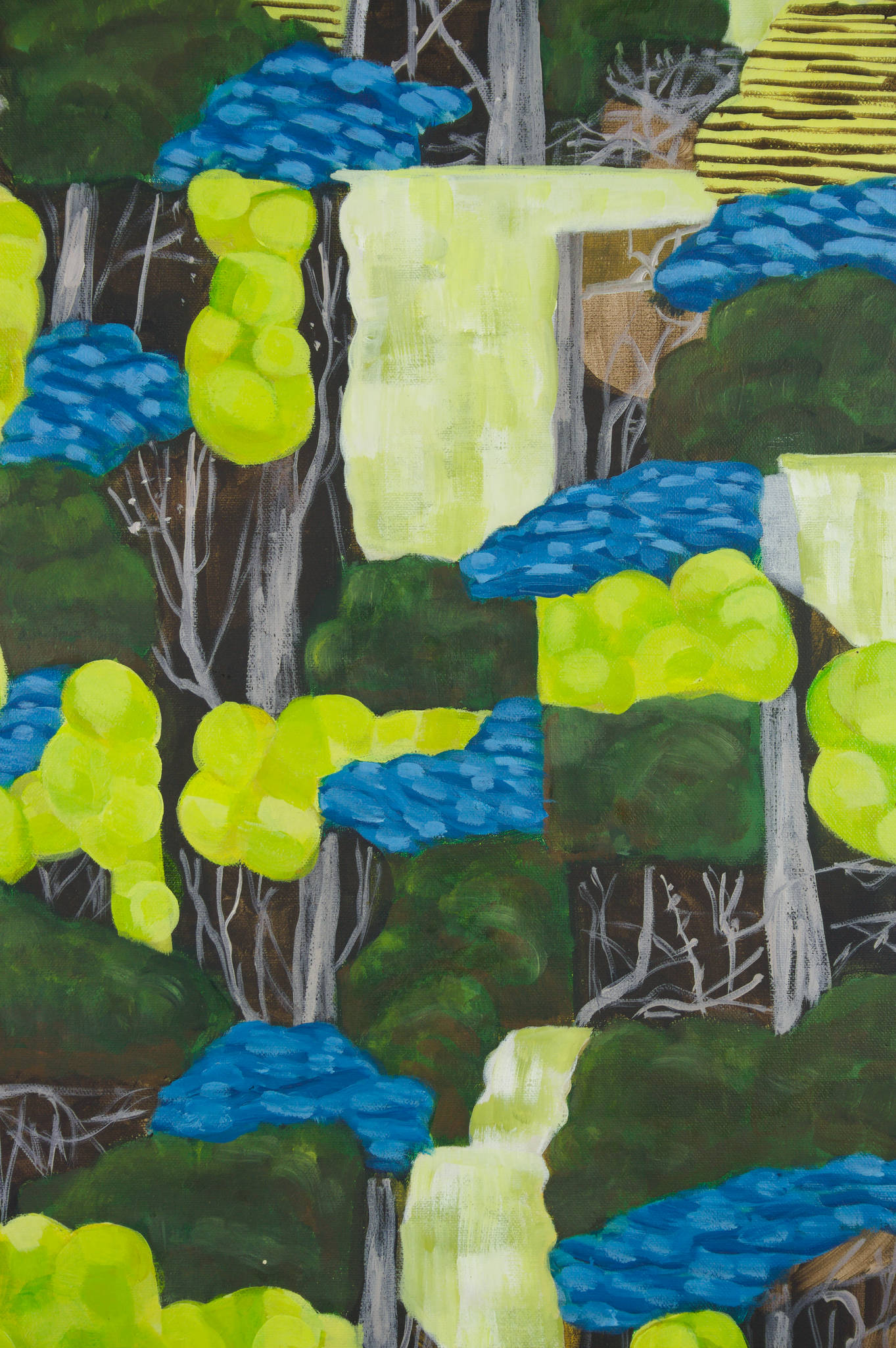 Ann Howie 'Untitled (Chartreuse Canopies)'