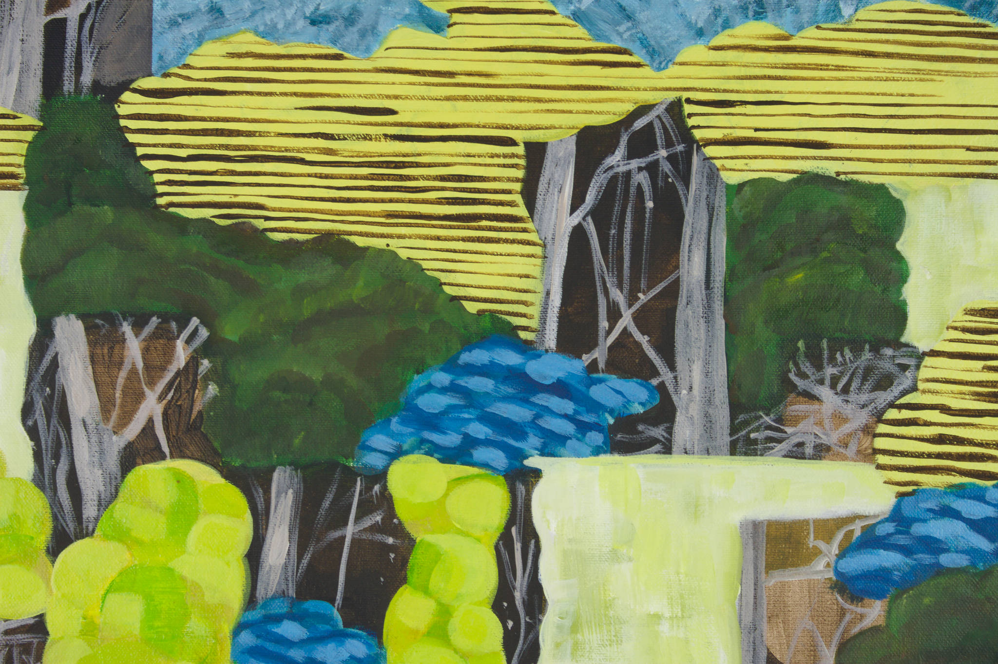 Ann Howie 'Untitled (Chartreuse Canopies)'