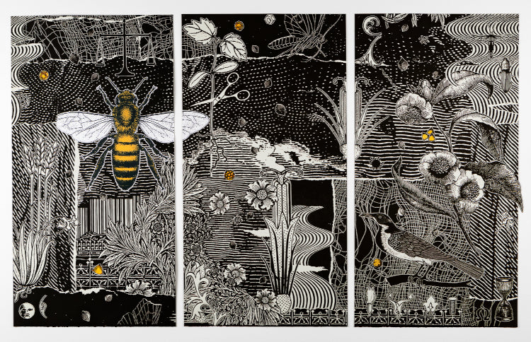 Jenny Kitchener 'Seed totem II (three panels)'