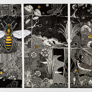Jenny Kitchener 'Seed totem II (three panels)'