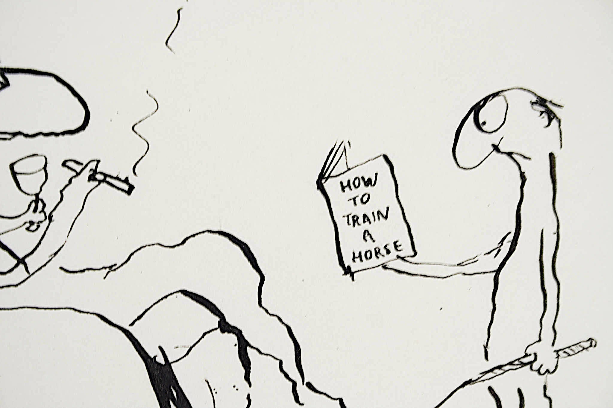 Michael Leunig 'Untitled (How to Train a Horse)'