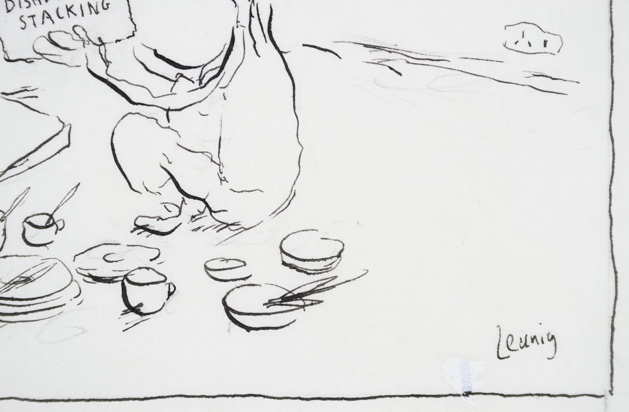 Michael Leunig 'Dishebana (The Japanese Art of Dishwasher Stacking)'