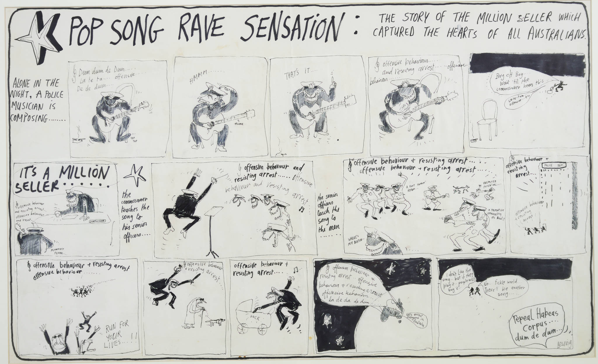 Michael Leunig 'Pop Song Rave Sensation'