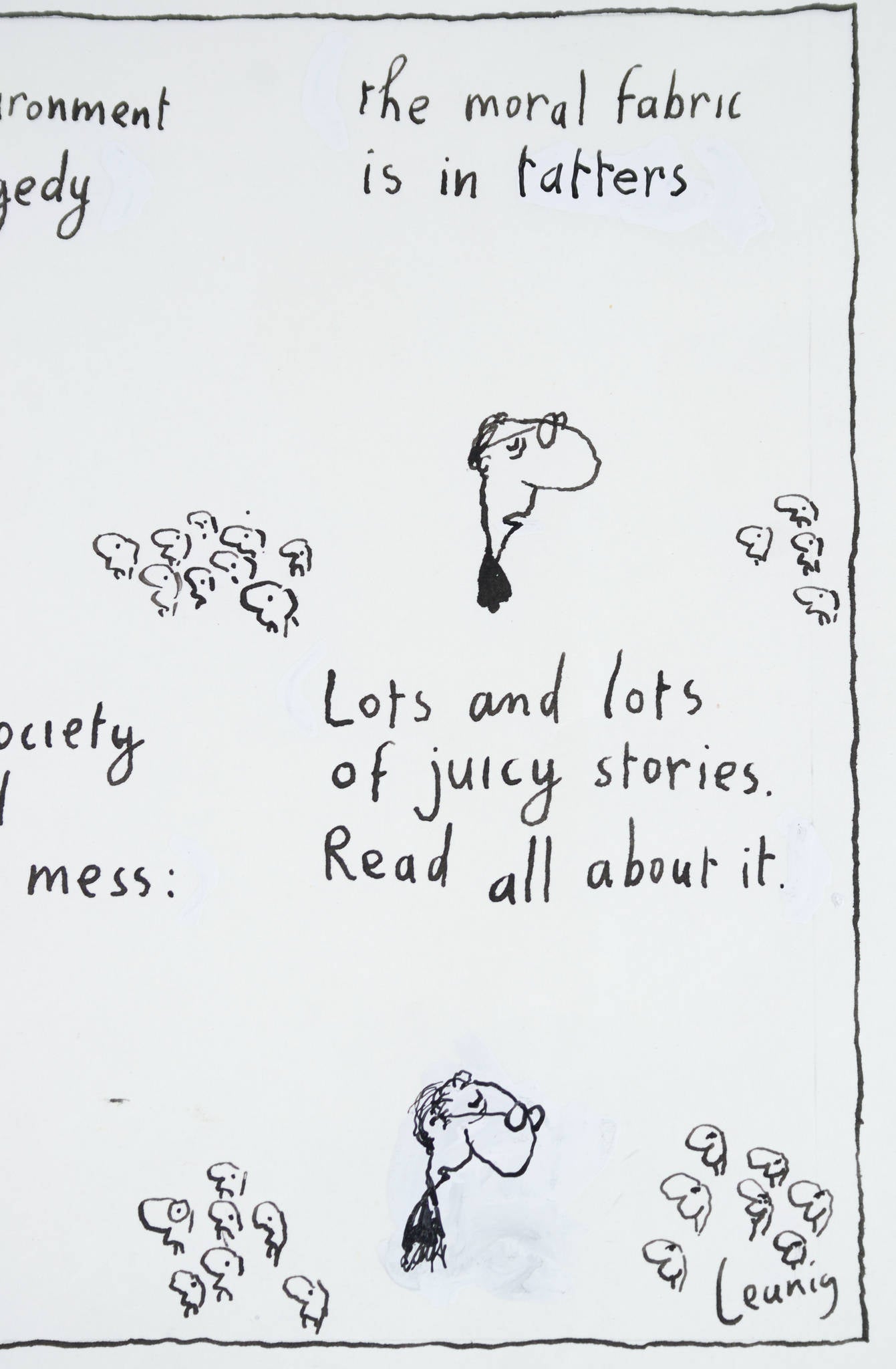 Michael Leunig 'Untitled (Read all about it)'
