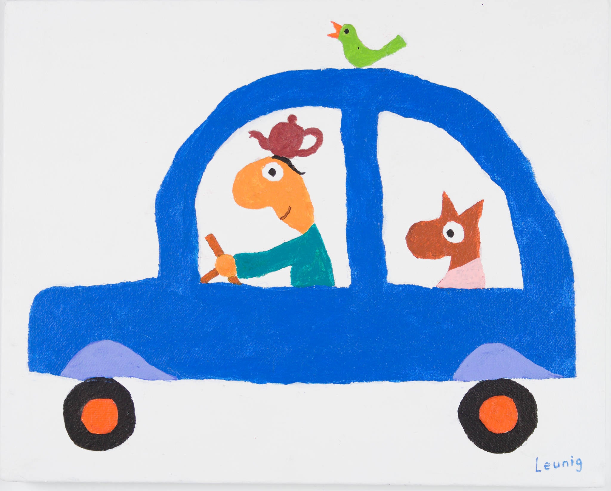 Michael Leunig 'Untitled (Blue Car)' - on hold