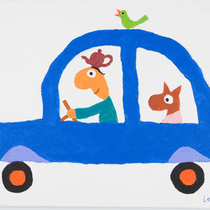 Michael Leunig 'Untitled (Blue Car)' - on hold