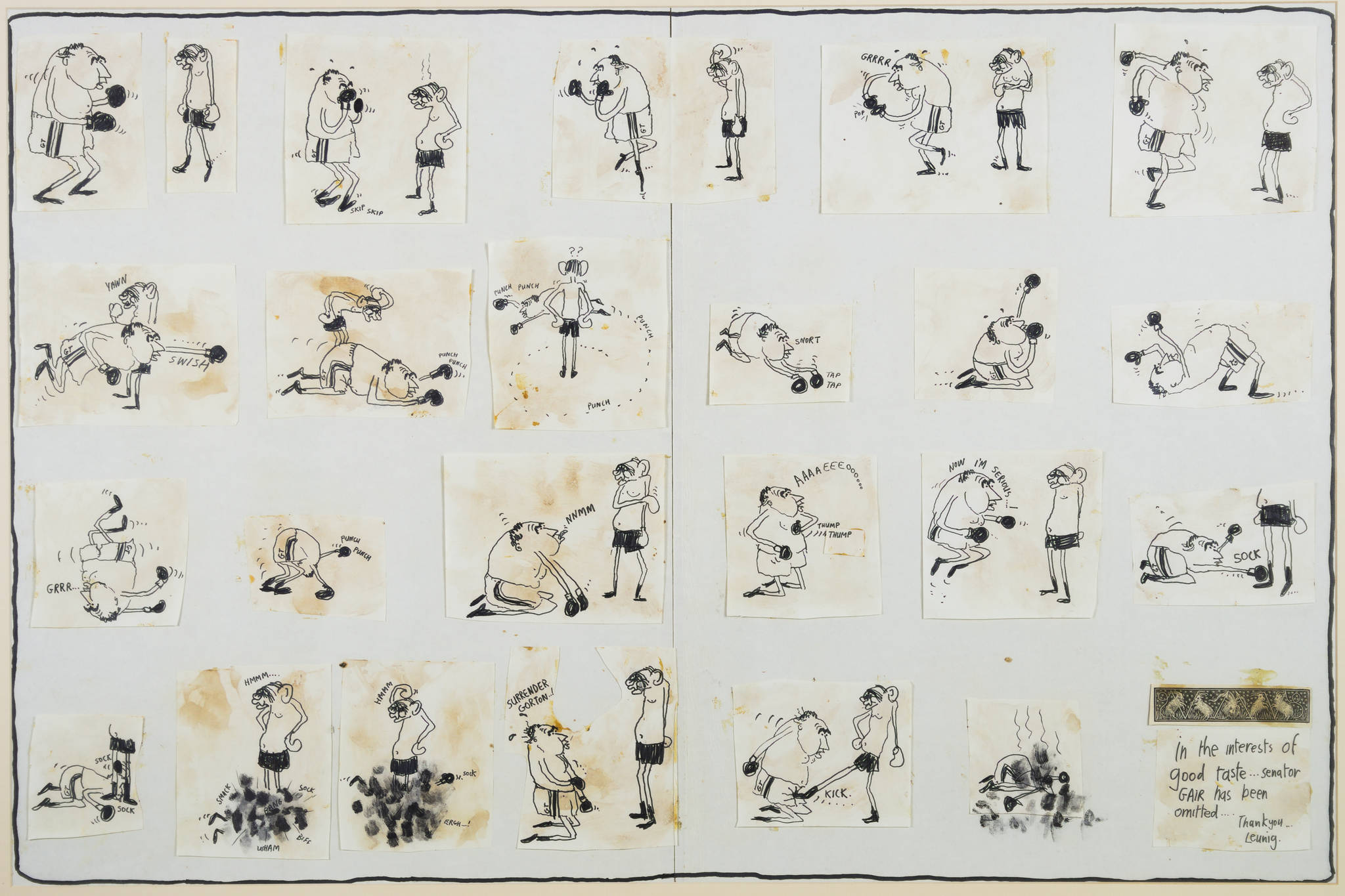 Michael Leunig 'Untitled (Senator Gair)'