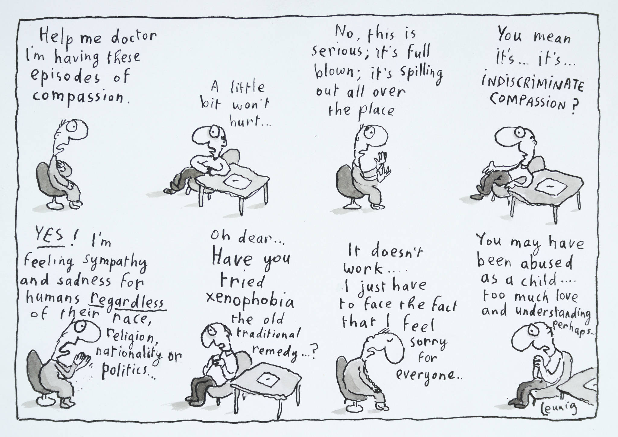 Michael Leunig 'Untitled (Episodes of Compassion)'