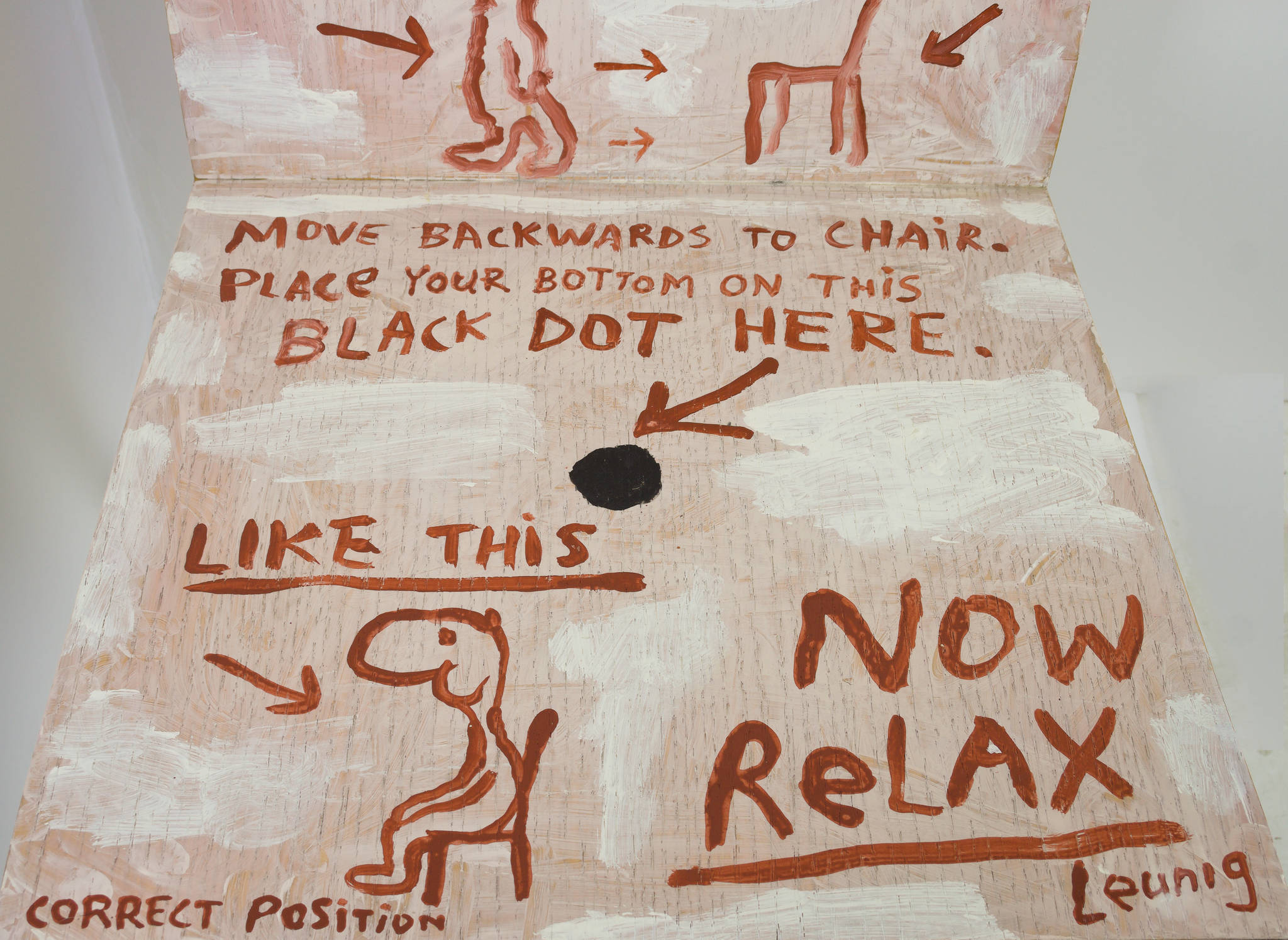 Michael Leunig 'Untitled (How To Sit In This Chair)'