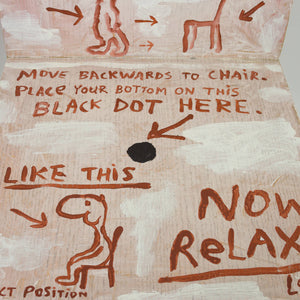 Michael Leunig 'Untitled (How To Sit In This Chair)'
