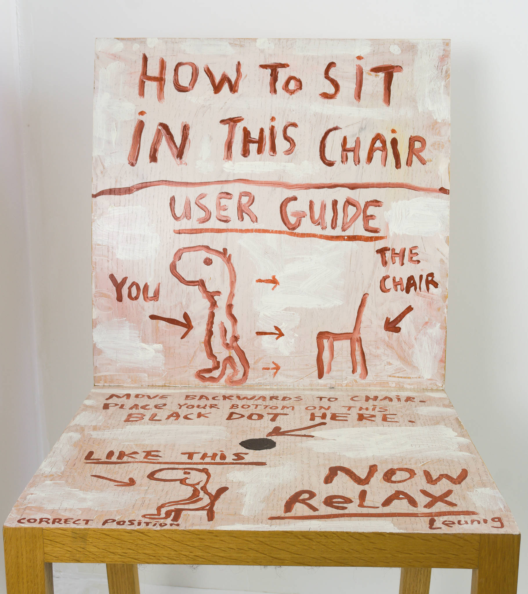 Michael Leunig 'Untitled (How To Sit In This Chair)'