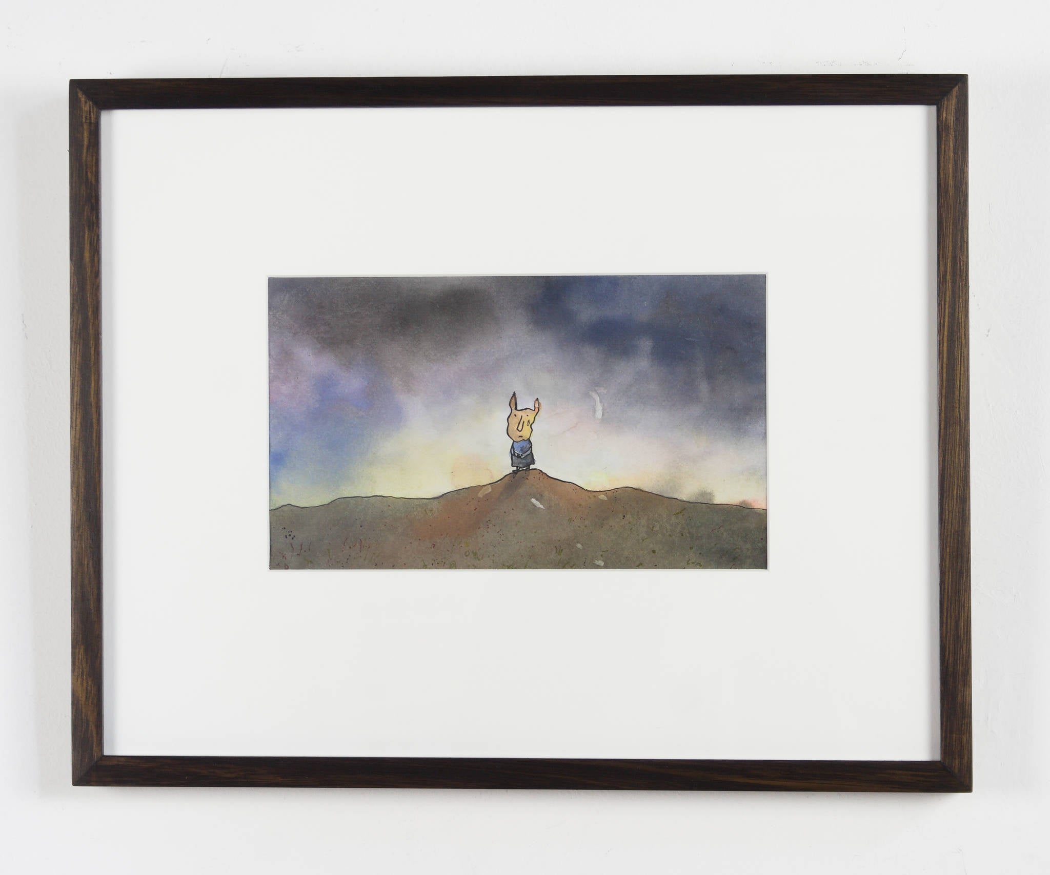 Michael Leunig 'Untitled (Piglet on dirt mound)'