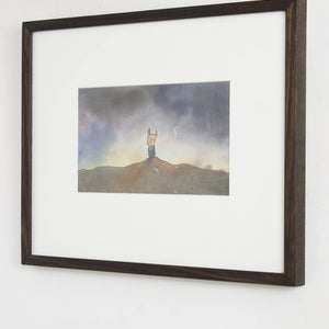 Michael Leunig 'Untitled (Piglet on dirt mound)'