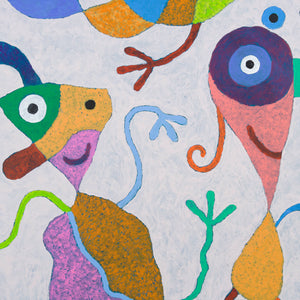 Michael Leunig 'Untitled (Rhythmic birds and figures)'