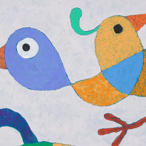 Michael Leunig 'Untitled (Rhythmic birds and figures)'