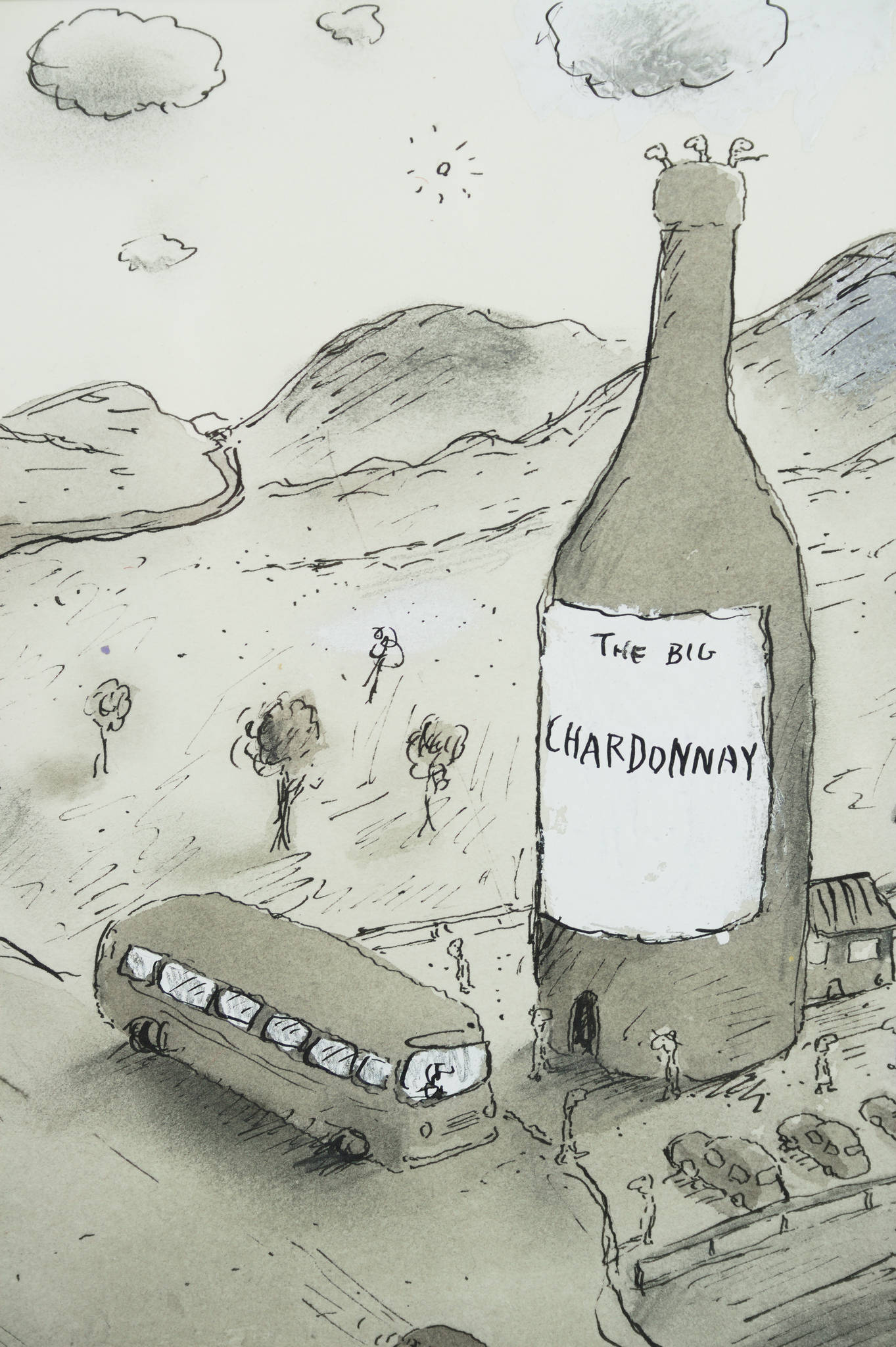 Michael Leunig 'Untitled (The Big Chardonnay)'