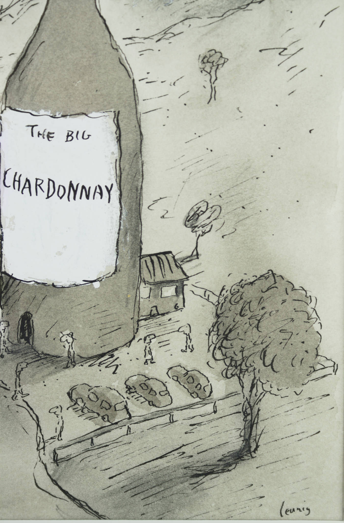 Michael Leunig 'Untitled (The Big Chardonnay)'