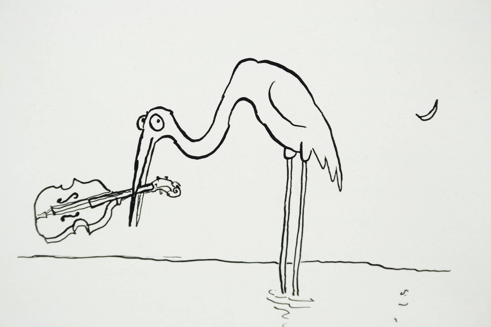 Michael Leunig 'Untitled (The Ibis Violinist)'